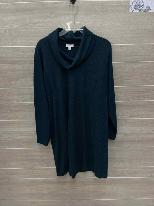 J Jill Size 14/16 Teal Womens Dress