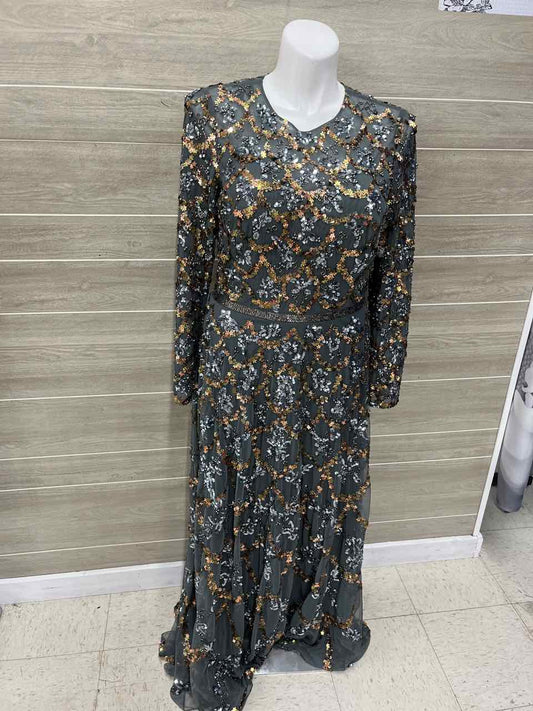 MAC DUGGAL Size 14 Gray Womens Gown/Evening Wear