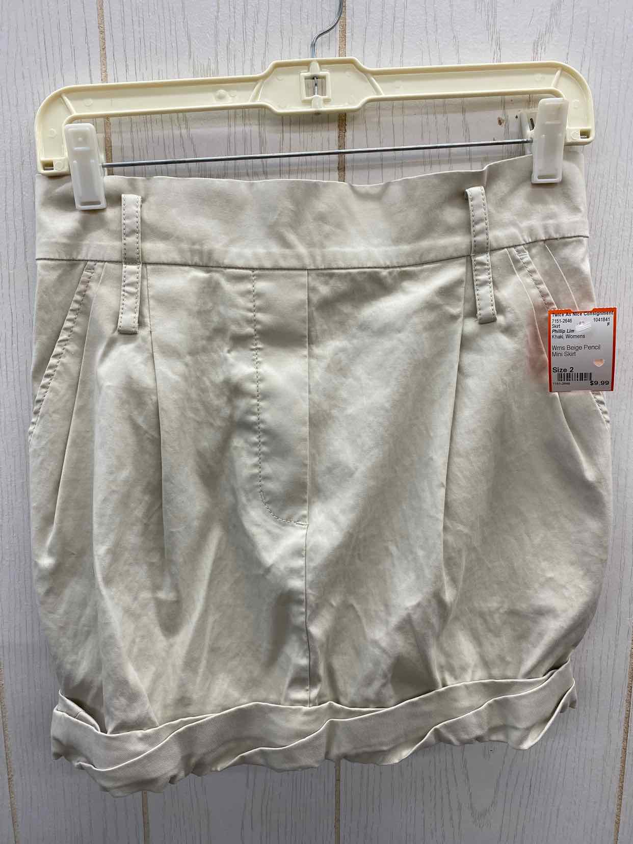 Phillip Lim Khaki Womens Size 2 Skirt