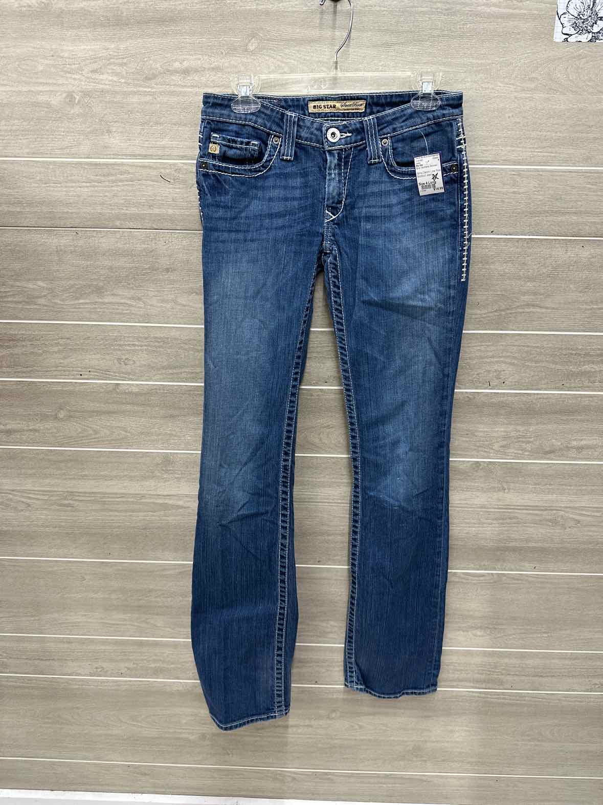 Big Star Size 4 Long Blue Womens Jeans
