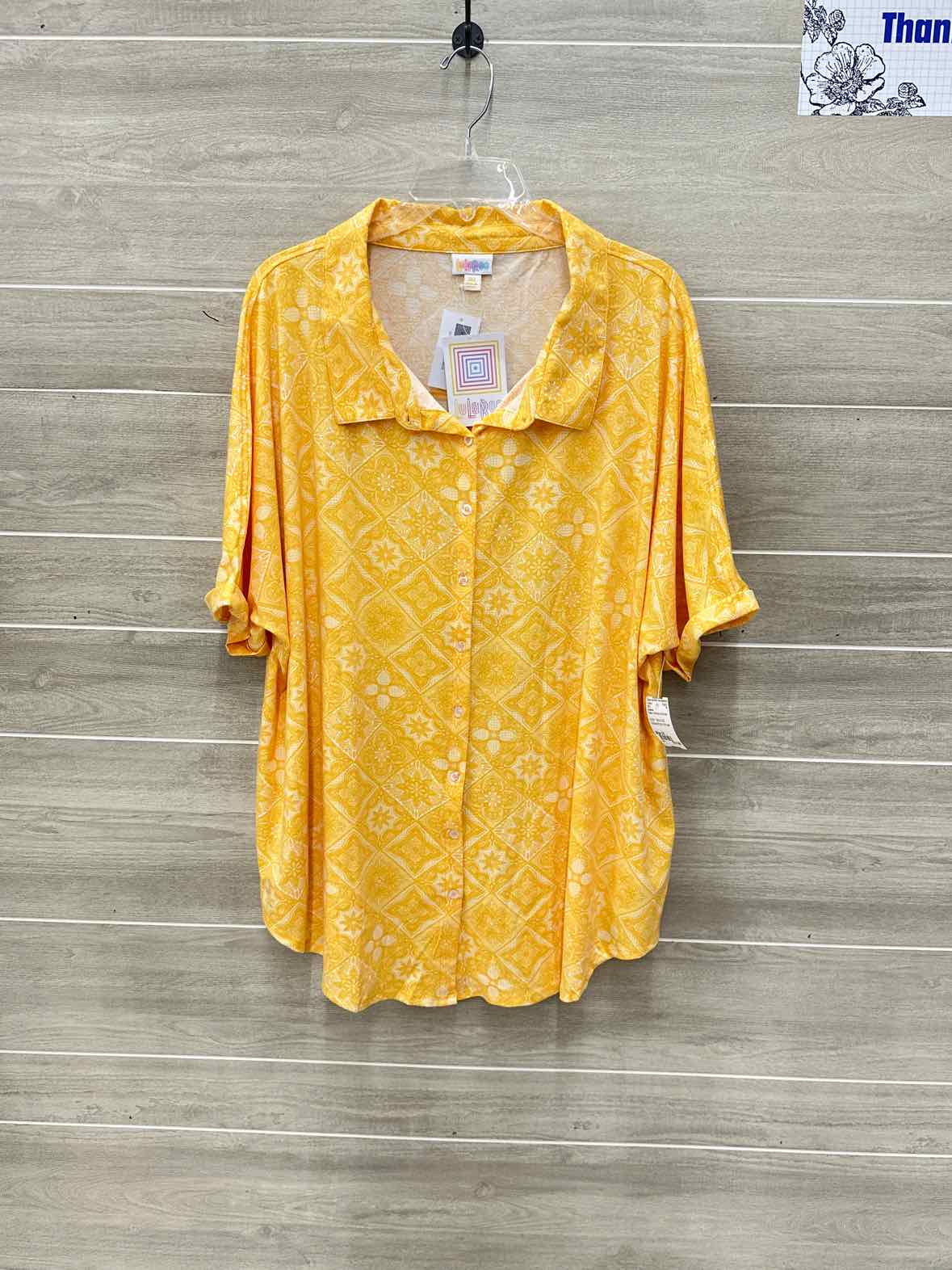 Lularoe Yellow Womens Women Size 3X Shirt