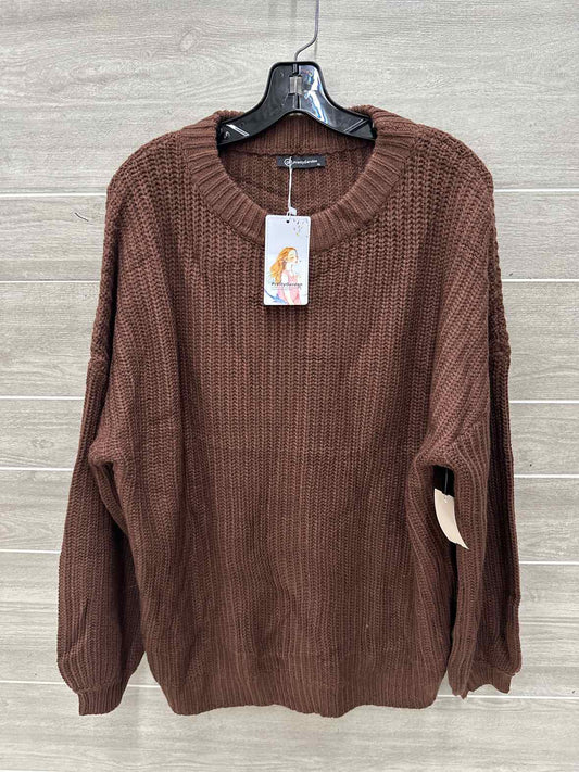 Pretty Garden Size XL Brown Womens Sweater