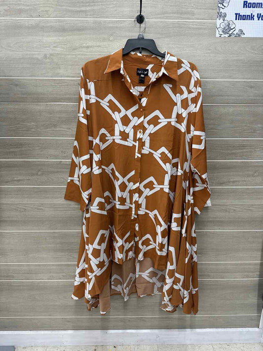 Brown Womens Women Size 2X Shirt