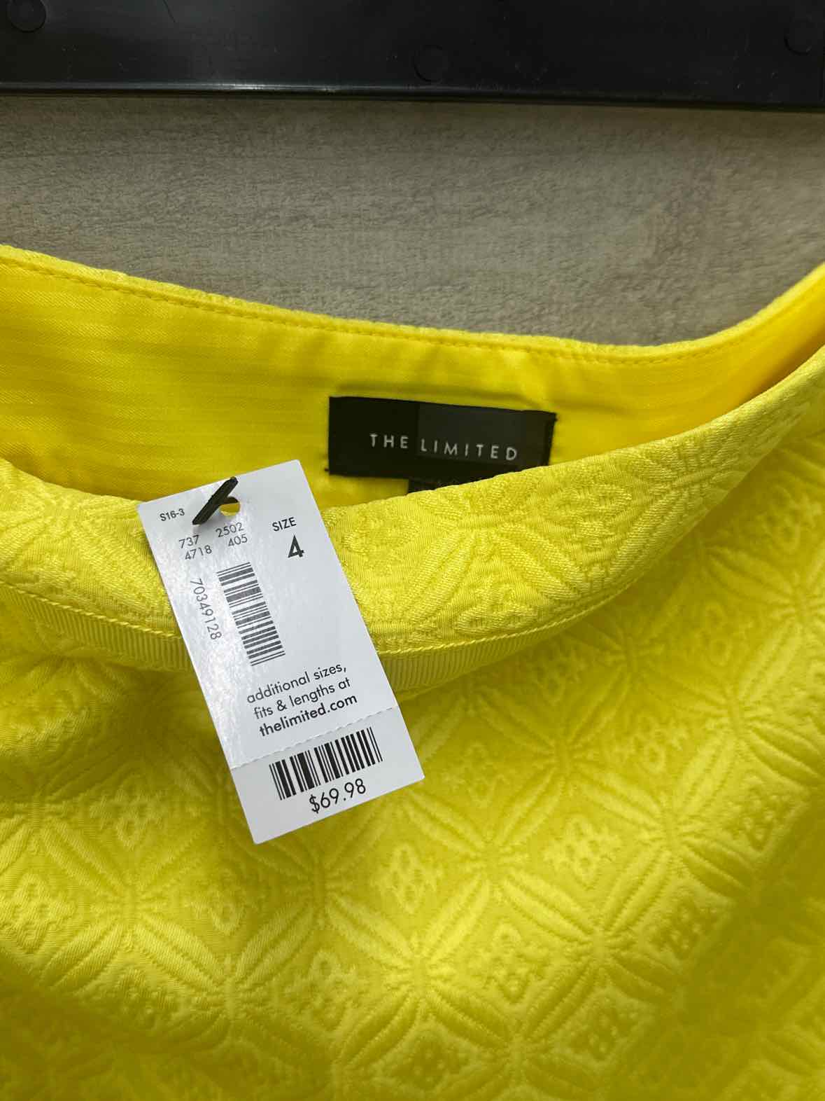 The Limited Yellow Womens Women Size 4 Skirt