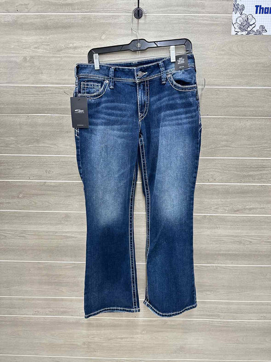 Silver Blue Womens Women Size 10 Short Jeans