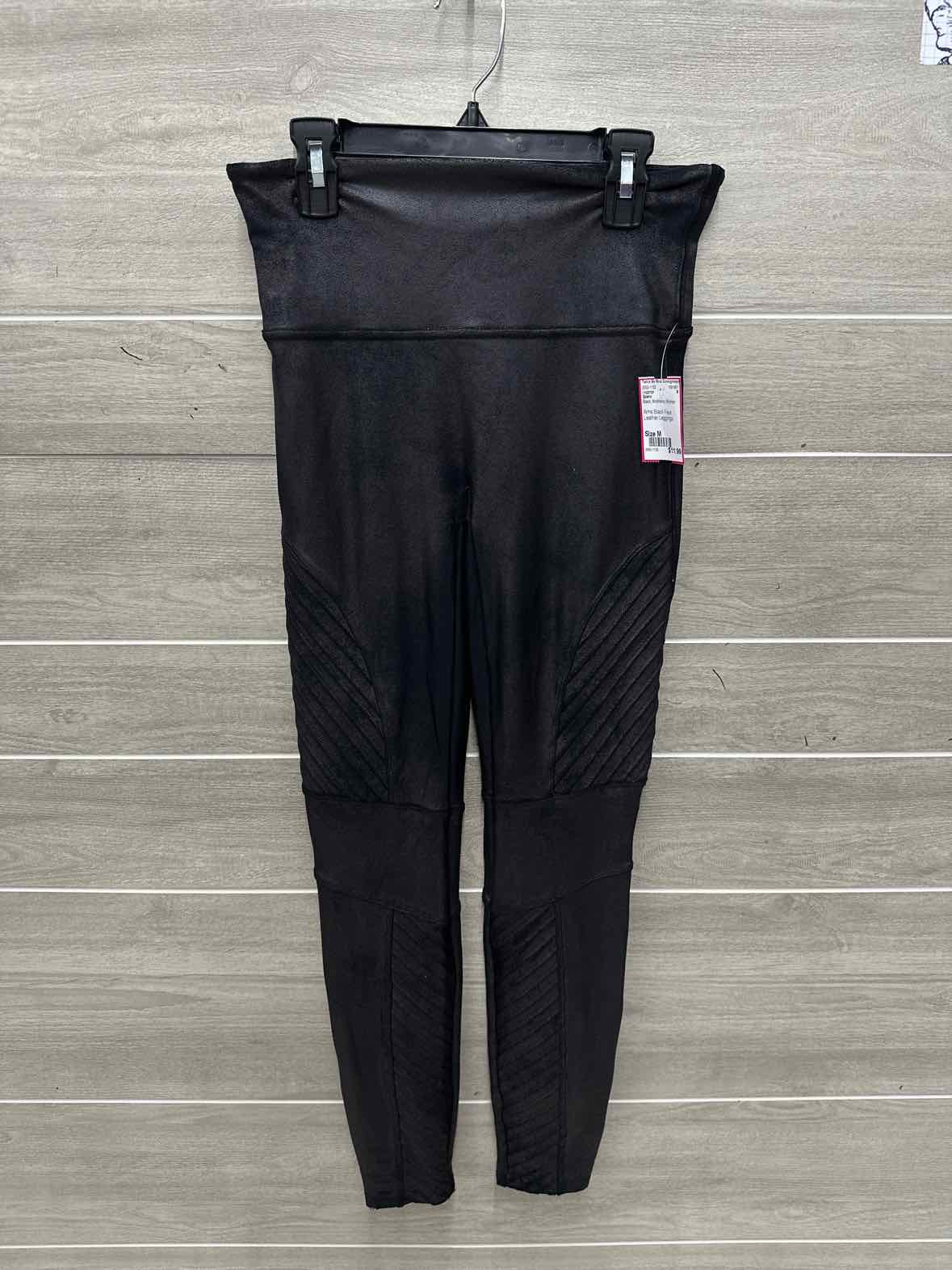 Spanx Size M Black Womens Leggings