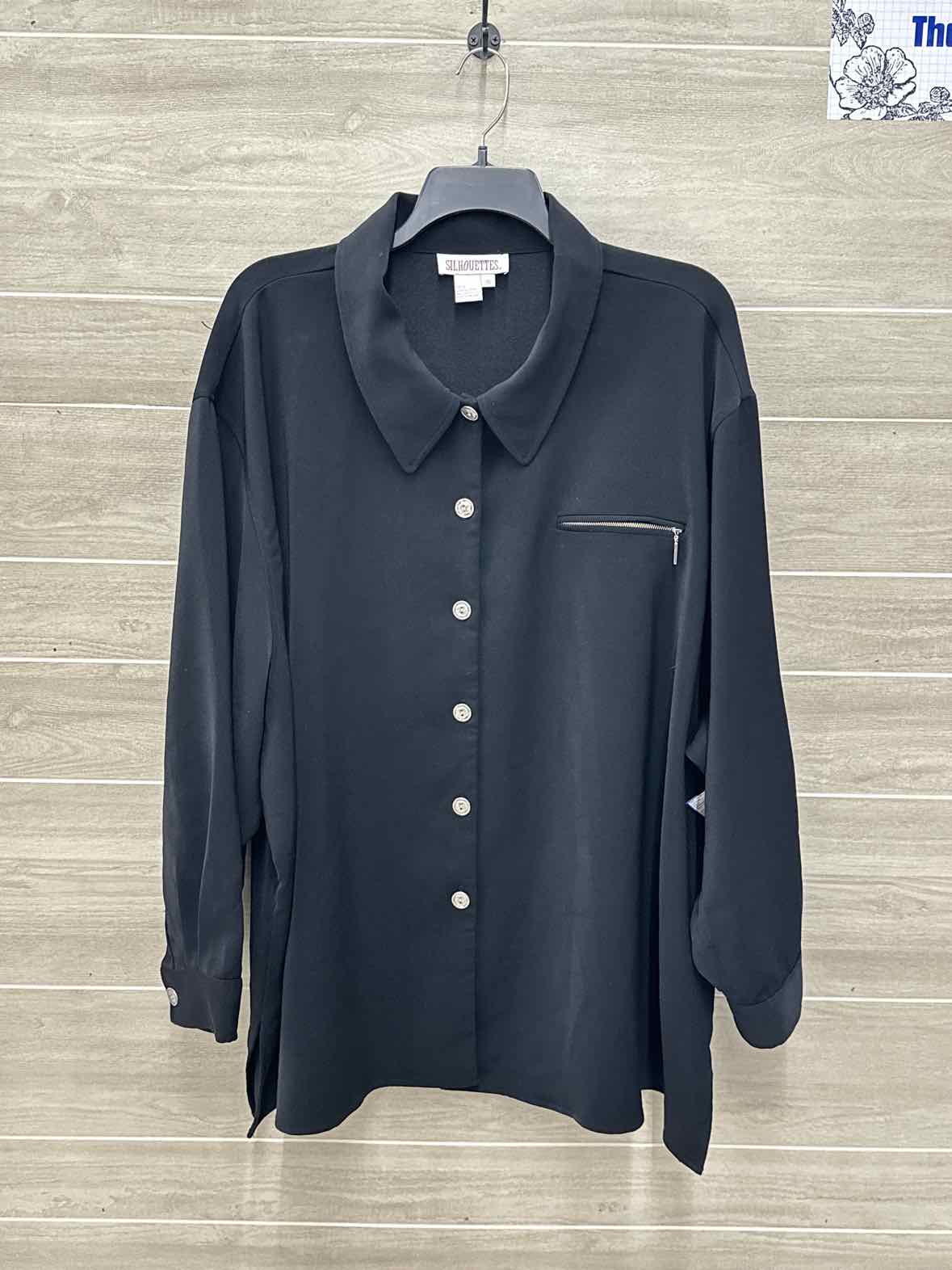 Silhouettes Size 5X Black Womens Blazer