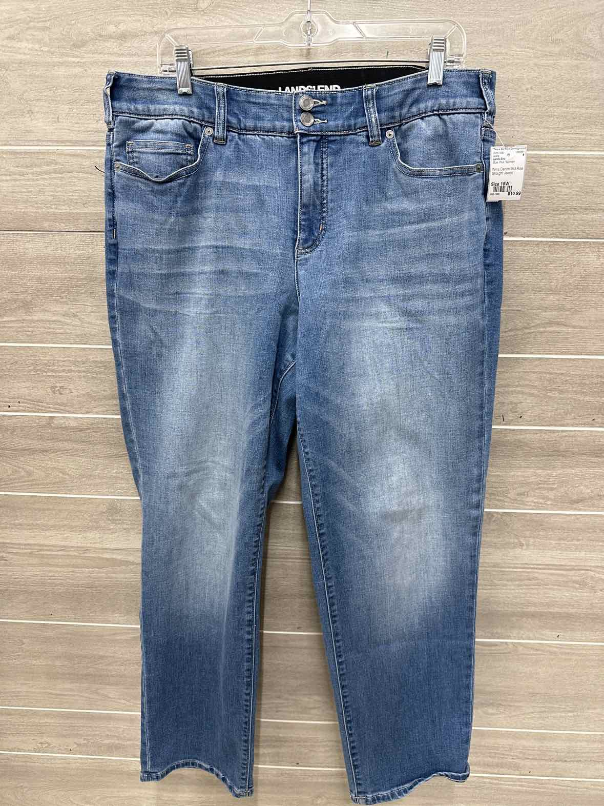 Lands End Size 18W Blue Plus Jeans