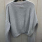 Pink Rose Gray Womens Size L Sweater