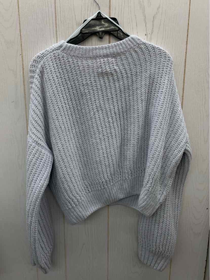 Pink Rose Gray Womens Size L Sweater