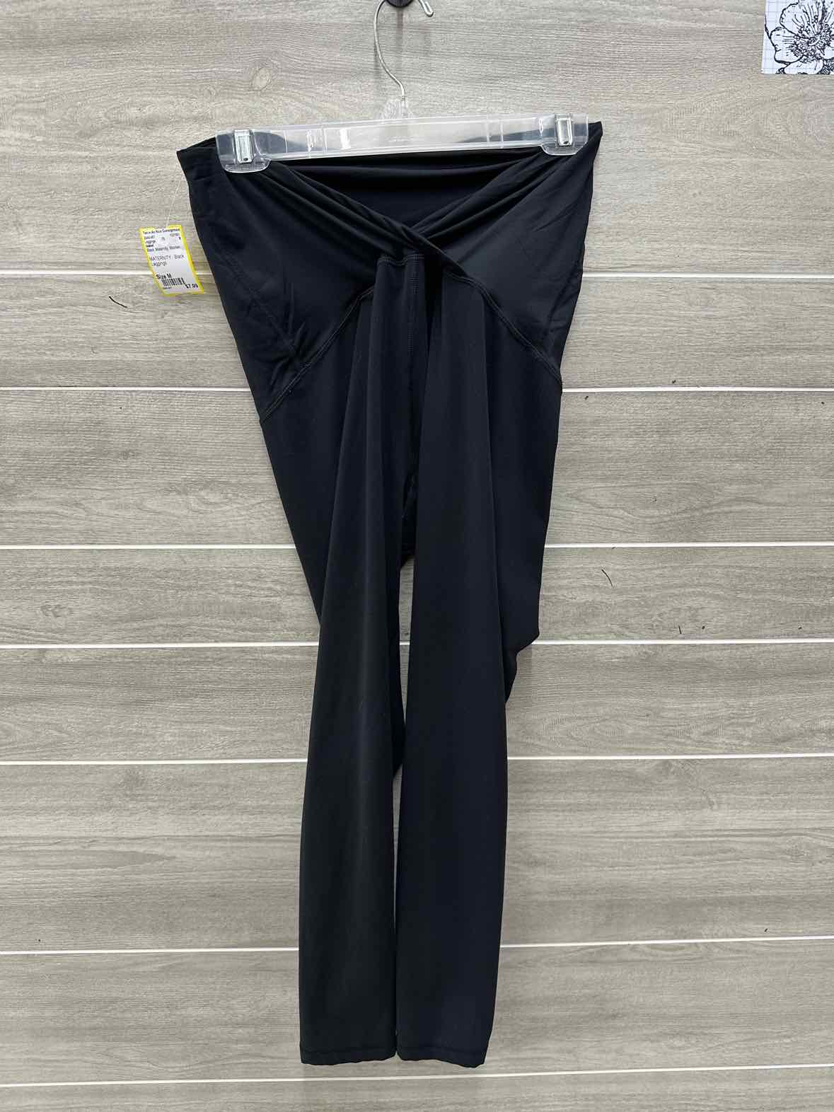 Isabel Size M Black Maternity Leggings
