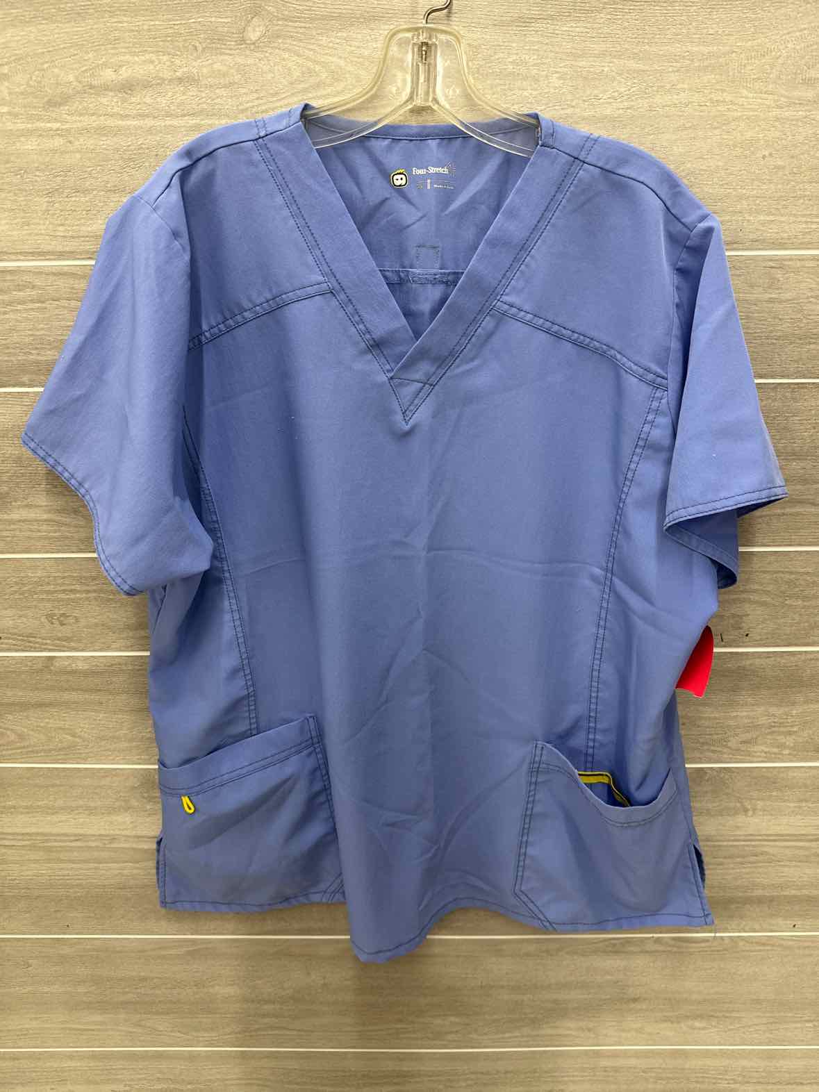 WonderWink Blue Womens Women Size XXL Scrub Top