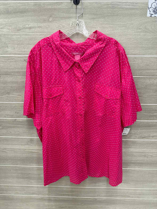 Woman Within Size 5X Pink Plus Shirt