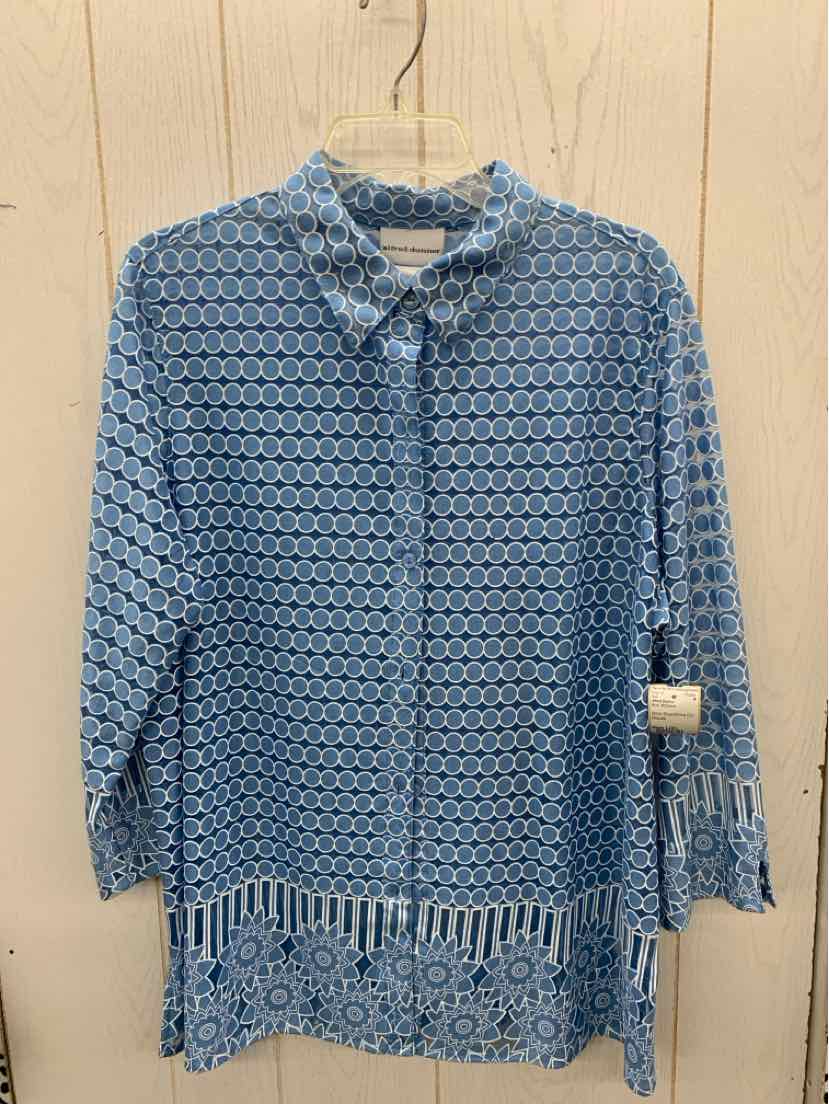 Alfred Dunner Blue Womens Size L/XL Shirt