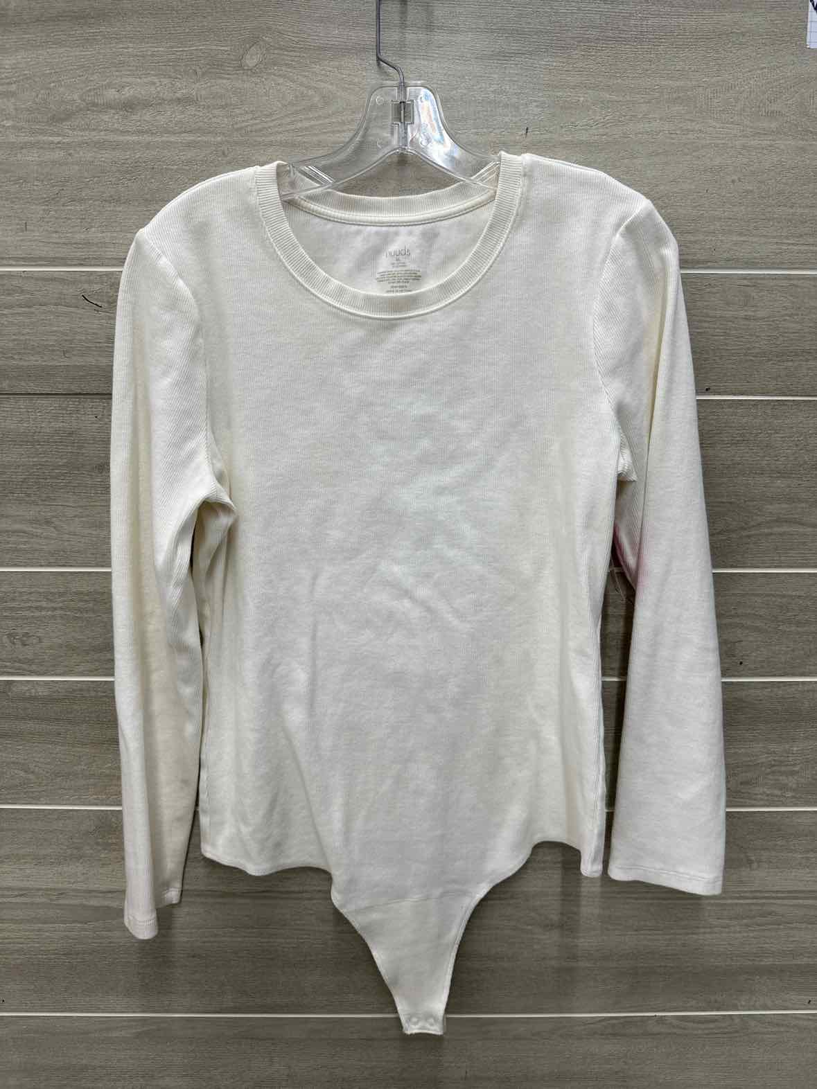Nuuds Size XL Cream Womens Bodysuit