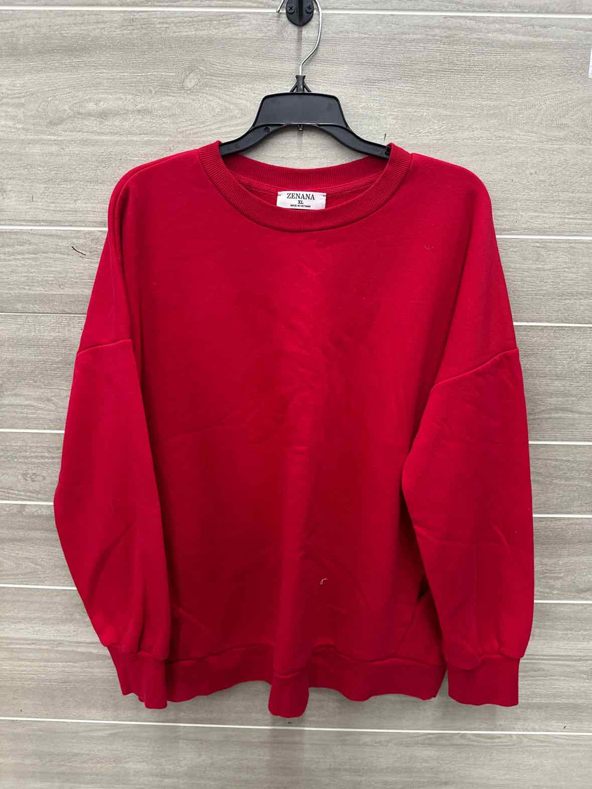 Zenana Size XL Red Womens Sweatshirt