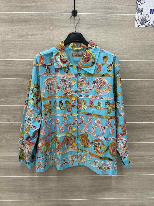 Multi-Color Womens Women Size 2X Blazer