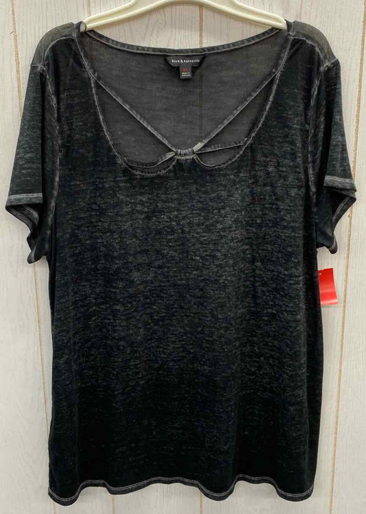 Rock & Republic Gray Womens Size XL Shirt