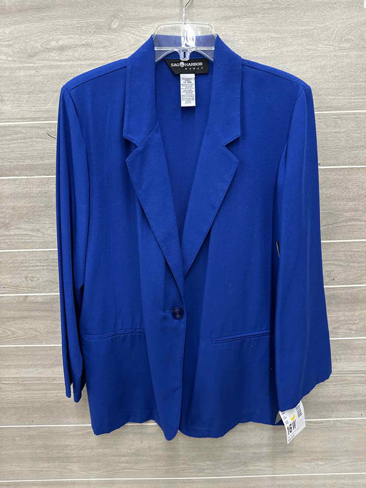 Sag Harbor Size 16W Blue Plus Blazer