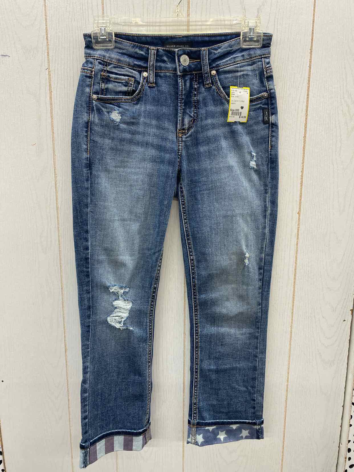 Silver Blue Junior Size 000 Jeans