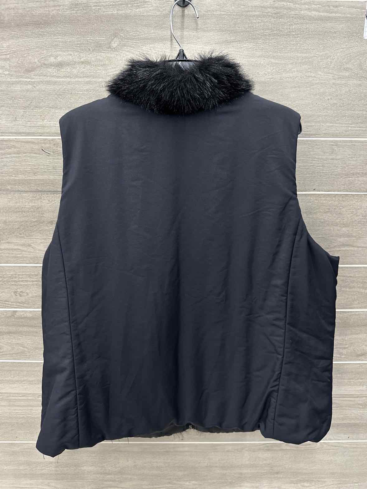 Jones New York Size 2X Black Womens Vest