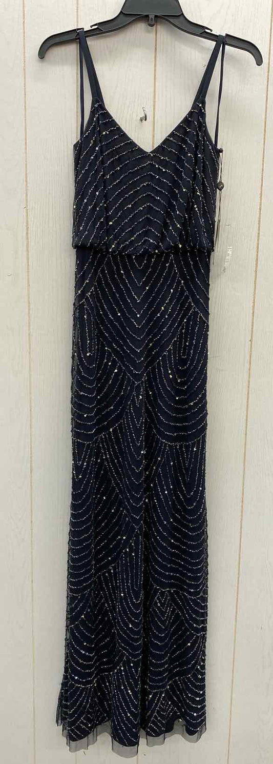 Adrianna Papell Navy Womens Size 0 Dress