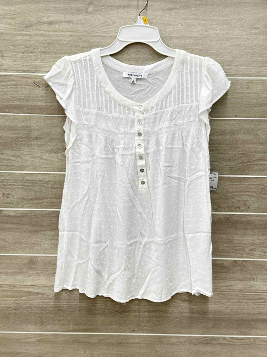 Rose + Olive White Womens Women Size L Shirt