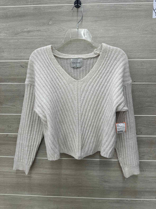 Pink Rose Cream Womens Women Size Small Sweater