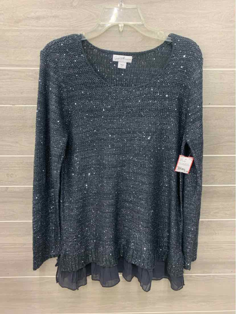 J Smith Gray Womens Size L Sweater
