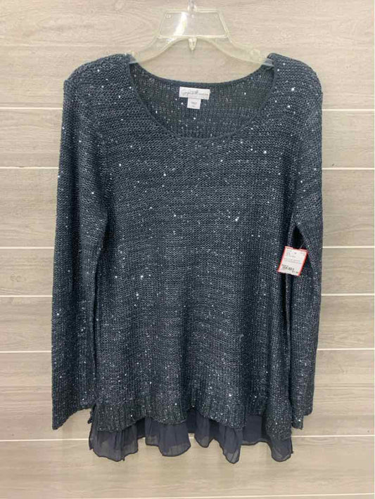 J Smith Gray Womens Size L Sweater