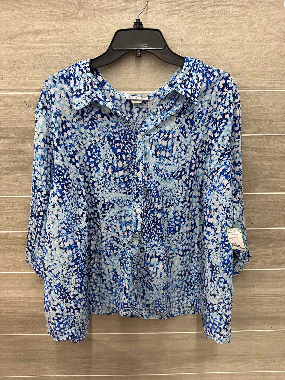 Catherines Size 3X Navy Plus Shirt