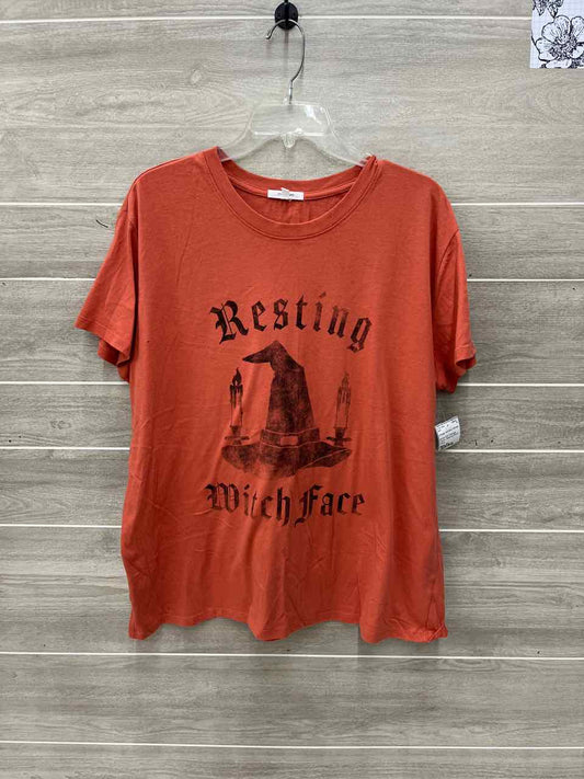 Orange Womens Women Size XL Shirt