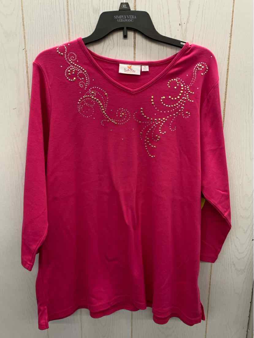 Quacker Factory Pink Womens Size 14/16 Shirt