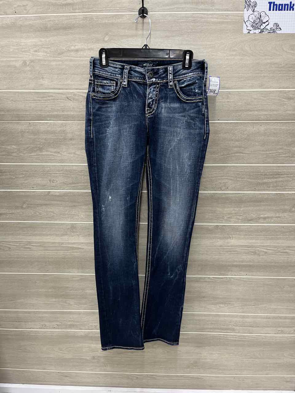 Silver Size 6 Long Blue Womens Jeans