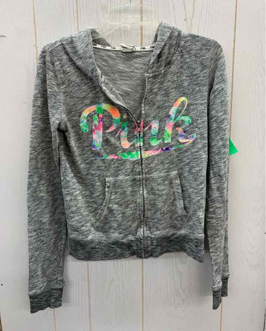 PINK Gray Junior Size Small Sweatshirt