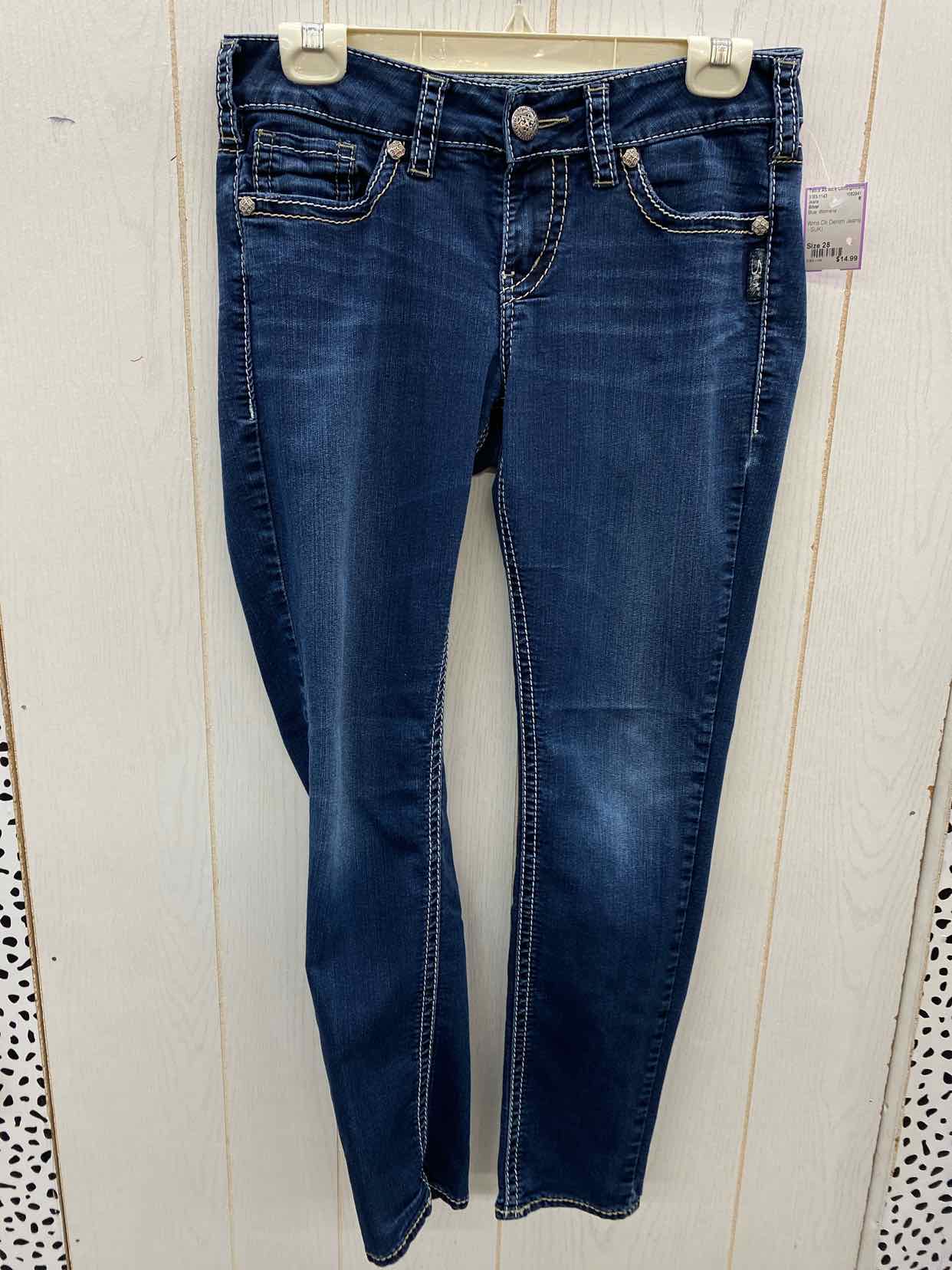 Silver Blue Womens Size 28 Jeans