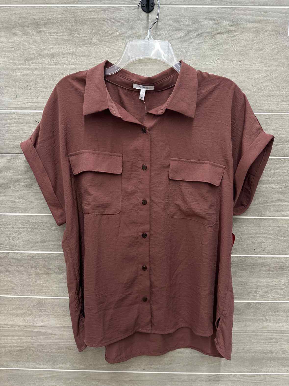 Maurices Size XL Burgundy Womens Shirt