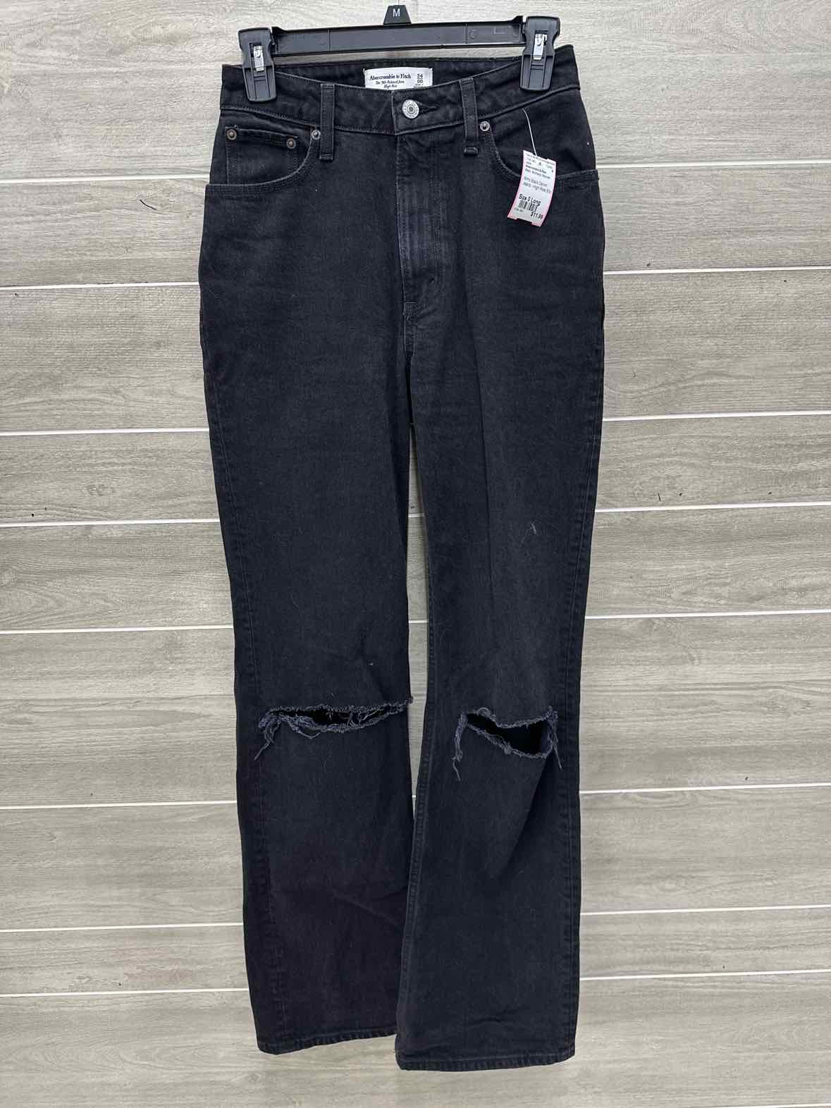 Abercrombie & Fitch Size 0 Long Black Womens Jeans