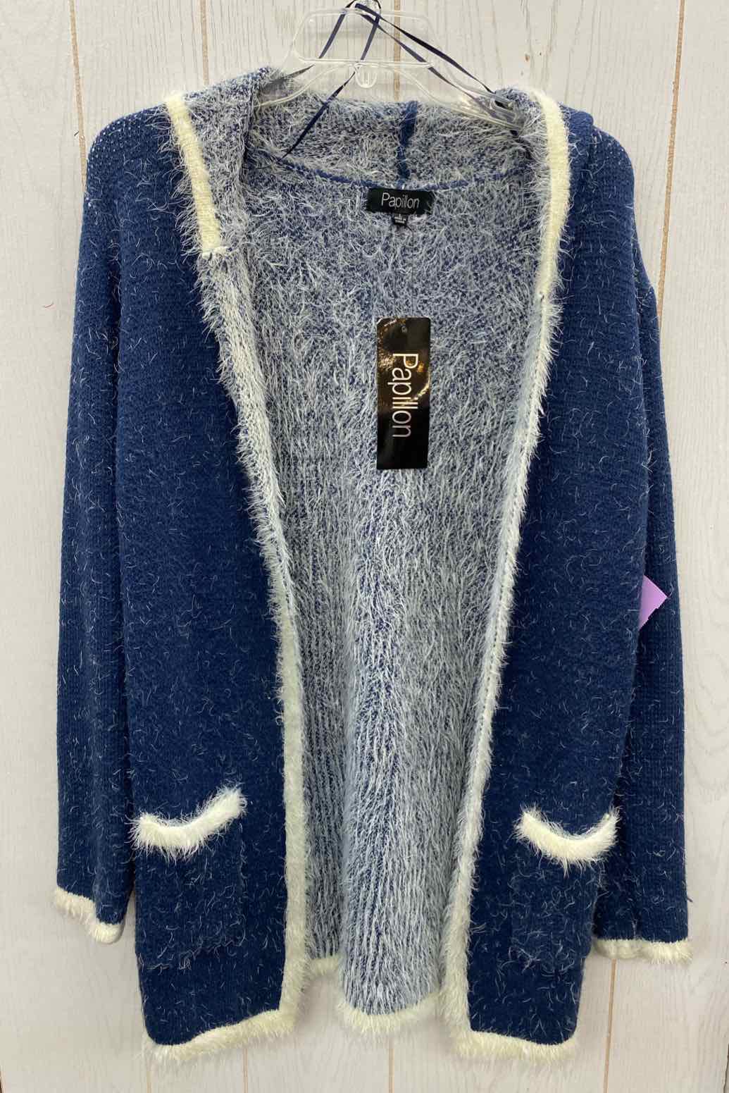 Papillon Blue Womens Size L Sweater