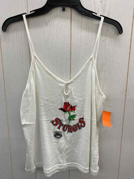 White Womens Size XL Tank Top