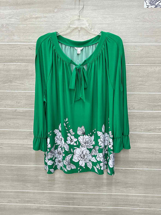 CATO Green Womens Women Size 22/24W Shirt