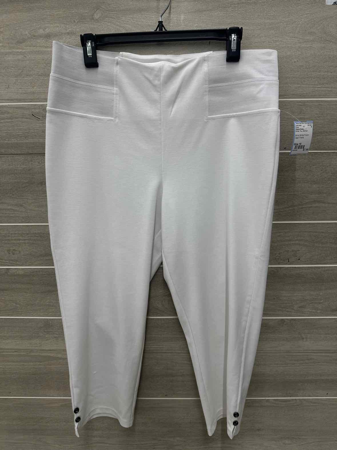 Simply Noelle Size 16 White Plus Pants