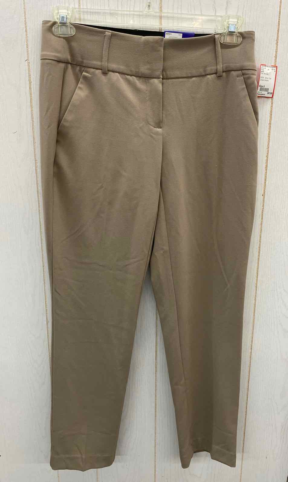 Apt 9 Tan Womens Size 6 Pants