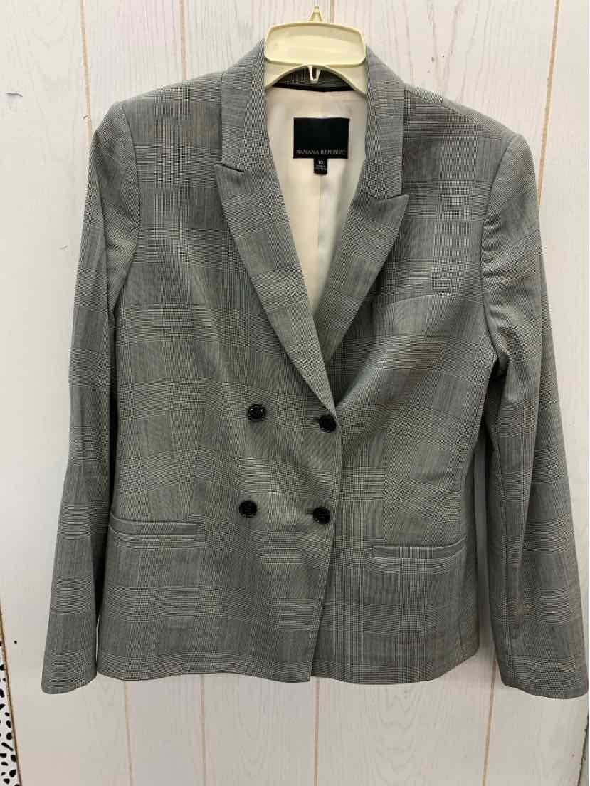 Banana Republic Gray Womens Size 10 Blazer