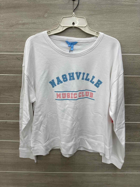 Draper & James White Womens Women Size XL Sweatshirt