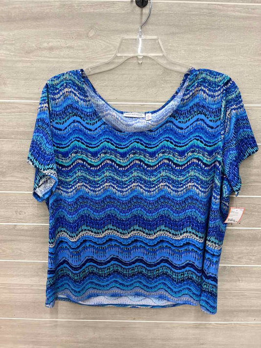 Notations Size 3X Blue Plus Shirt