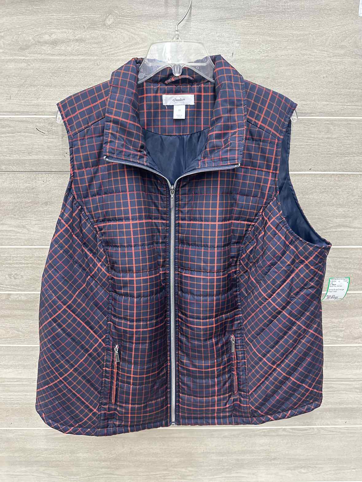 CJ Banks Size 2X Blue Plus Vest