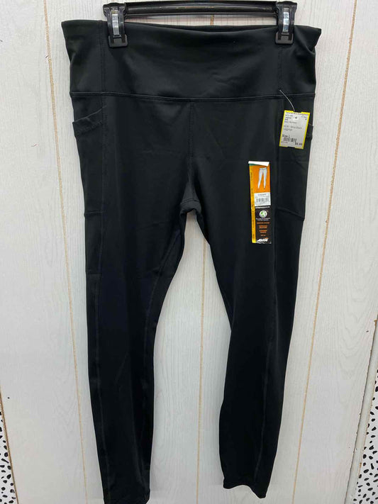 Avia Black Womens Size L Leggings