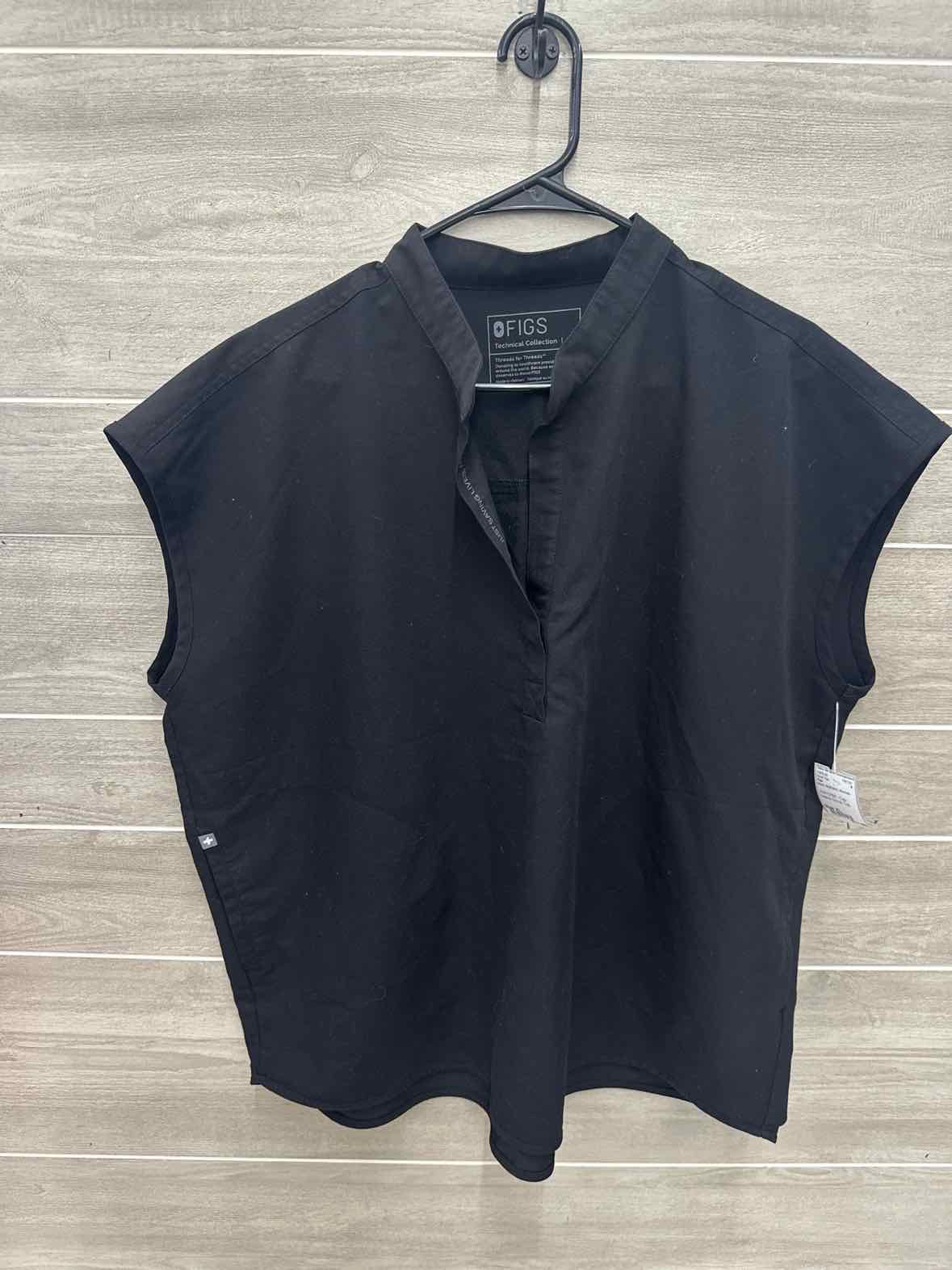Figs Size XL Black Womens Scrub Top