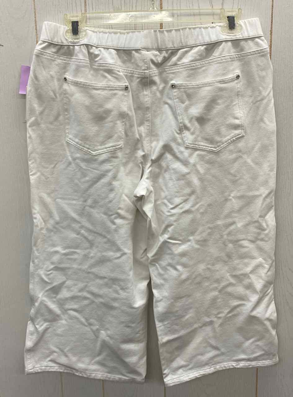 Quacker Factory White Womens Size 16/18 Pants